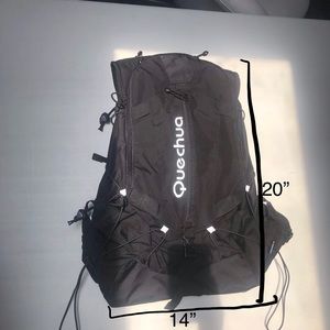 Quechua Black Backpack White